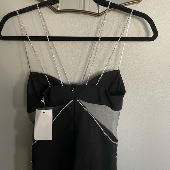 Heiress Beverly Hills NWT Black Diamond Mess Jumpsuit - Picture 9 of 14